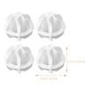 ERINGOGO White Laundry Balls, Space-Saving and Wash-Enhancing, 4 PP Balls view 2