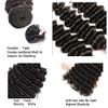 HeioWuio Deep Wave Human Hair Bundles, Natural Black, 3 Bundles, 16 Inches view 3