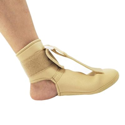 VNVFJKLO Foot Drop Orthosis, Adjustable Night Plantar Fasciitis Stretching Splint, Boot Foot Brace for Foot Pain (Beige, S)(Beige, M)