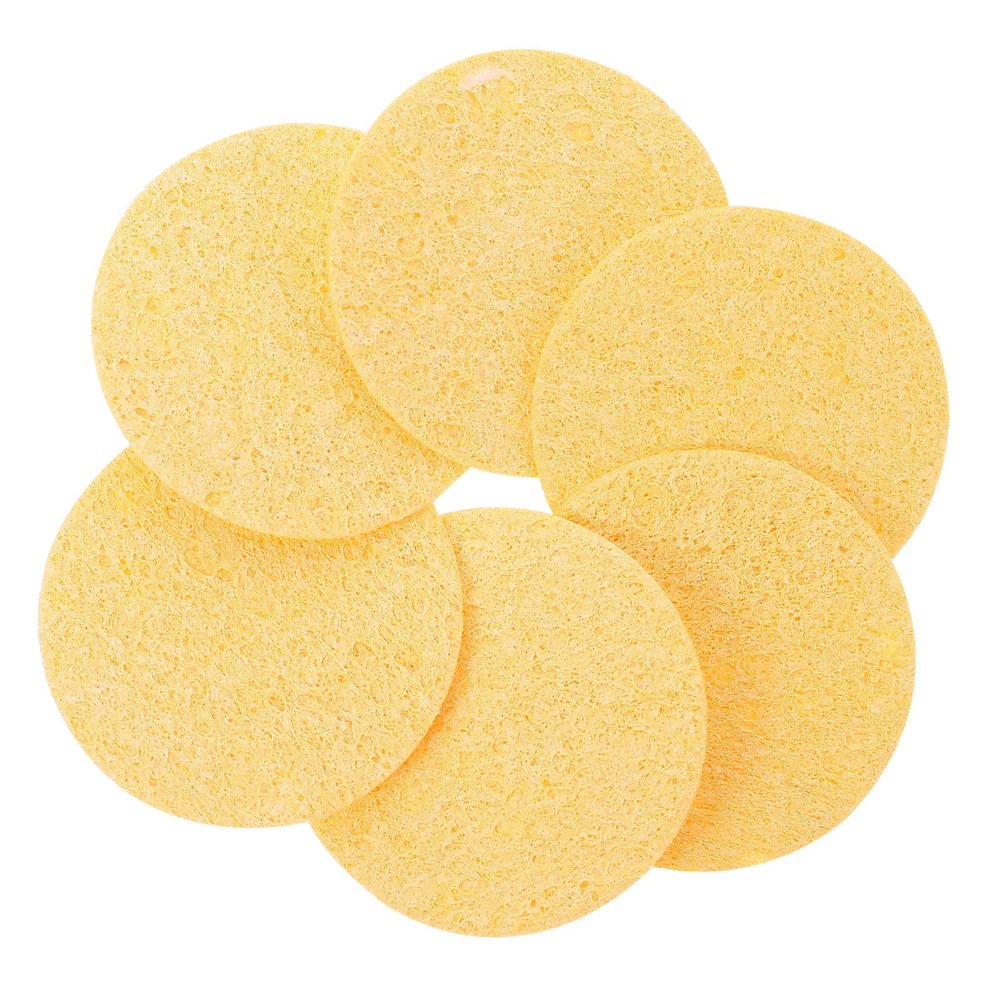 ULTECHNOVO Moisture-Retaining Sponges, Easy to Use, 12 Yellow Drinking Sponges for Hermit Crabs in Crab Habitats or Pet Tanks
