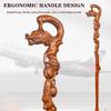 VNVFJKLO Hand-Carved Wooden Dragon Walking Cane, 84 cm view 4