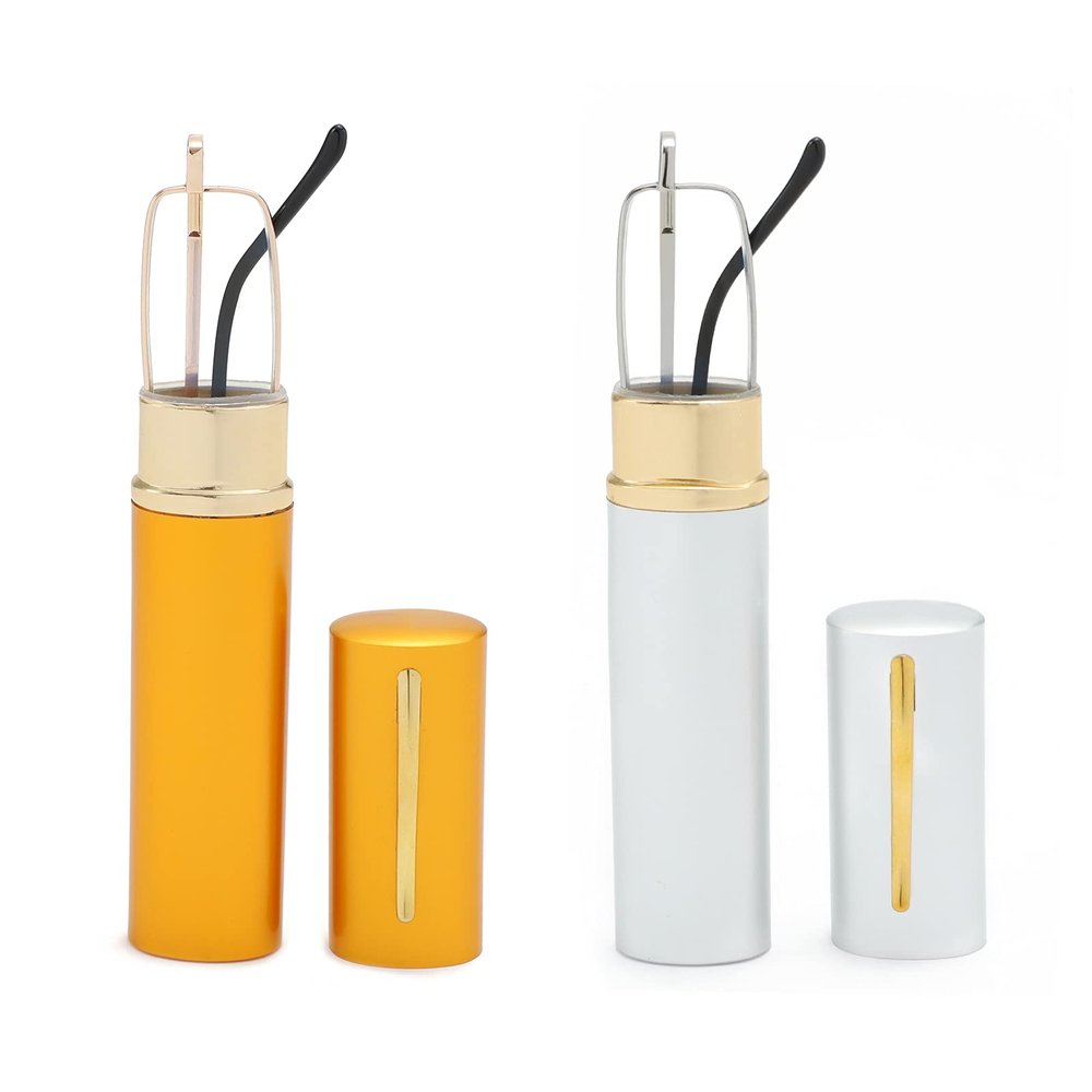 OWTXIS Slim Pen Reading Glasses, Gold + Silver, +2.25