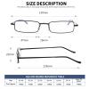 OWTXIS Slim Pen Reading Glasses, Gold + Silver, +2.25 view 4