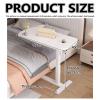 Height-Adjustable Rolling Overbed Table for Sofa, Bed, and Home view 2