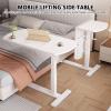 Height-Adjustable Rolling Overbed Table for Sofa, Bed, and Home view 3