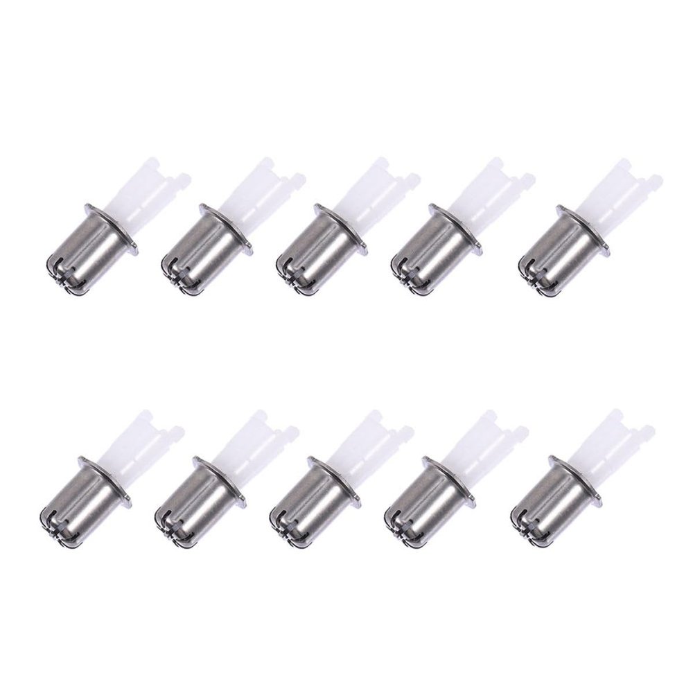 COMPUKAS 10-Piece Replacement Heads for Nose Hair Trimmers, Plastic and Steel, Compact Design