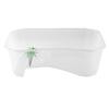 MAMJENNI Small Open Plastic Aquarium with Sun Platform for Turtles and Reptiles (White) view 4