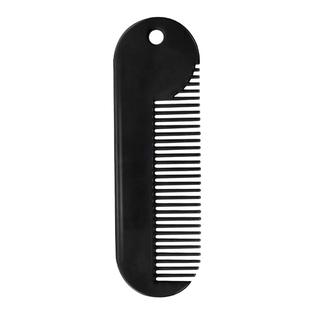 Black Zinc Alloy Beard Styling Comb for Men