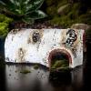Reptile Habitat Cave with 3 Entrances, Resin Tree-Bark Hideout view 2