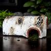 Reptile Habitat Cave with 3 Entrances, Resin Tree-Bark Hideout view 3