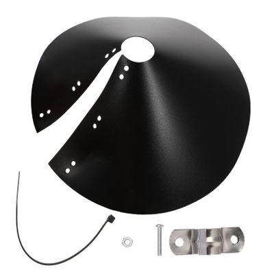 BUTIFULSIC Adjustable Black PVC Squirrel Guard for Bird Feeders