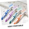 Uonlytech Denture Cleaning Brushes with Double-Sided Head and Ergonomic Handle, 4-Pack, Soft Bristles view 3