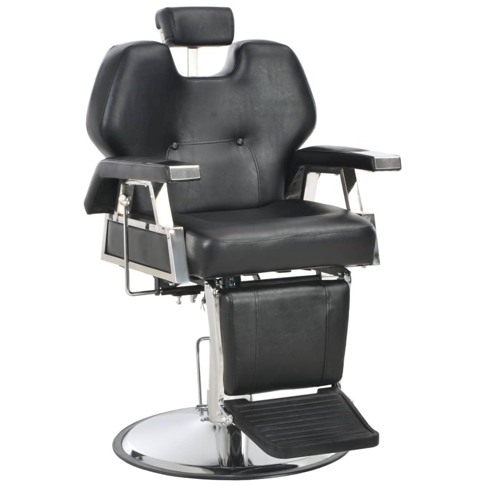 Lumanois Black Barber Chair, Faux Leather, 56.6 kg, 110167