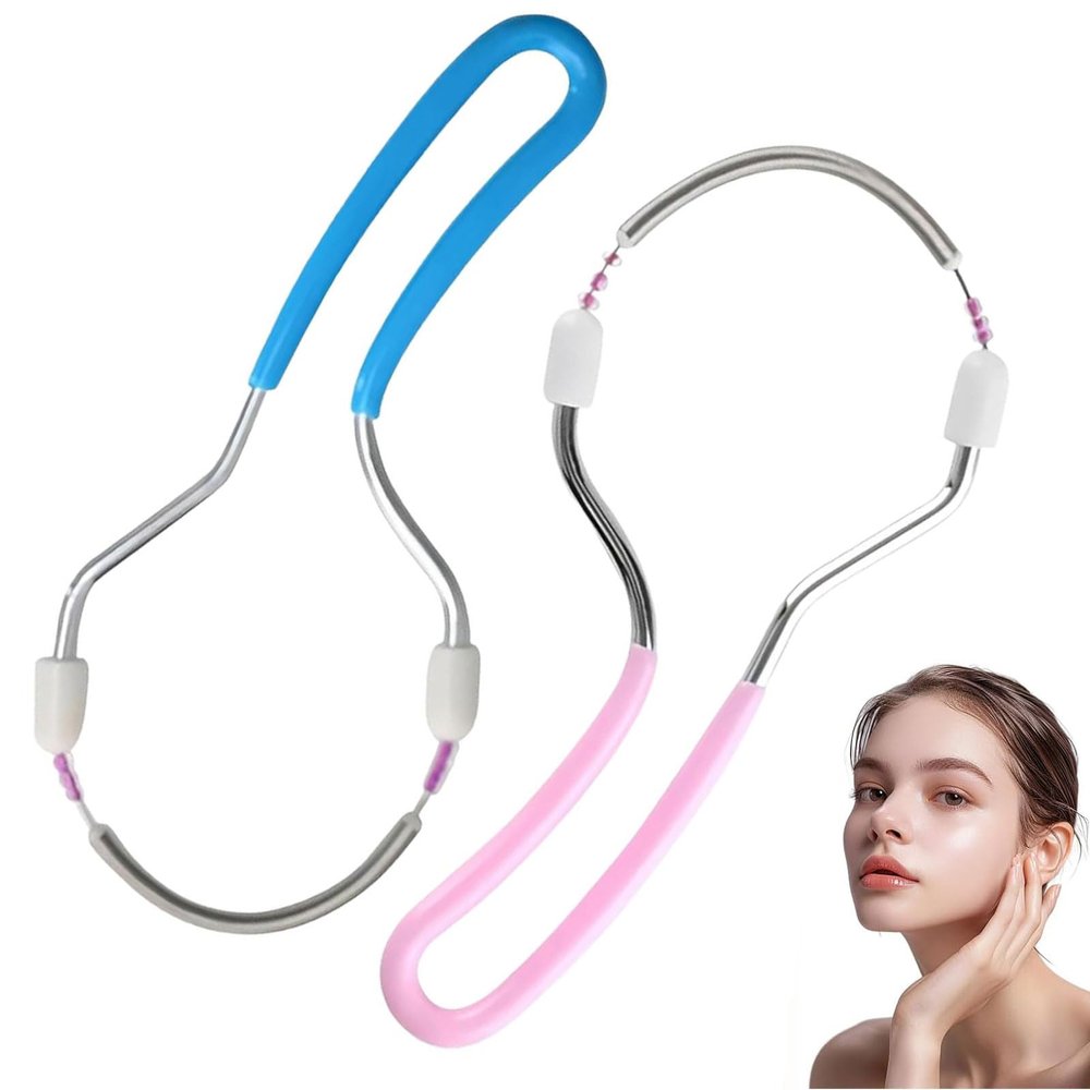 2-Piece Manual Facial Epilator for Upper Lip Hair Removal