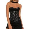 Women's Y2K Strapless Underbust Corset with Zipper view 1