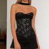 Women's Y2K Strapless Underbust Corset with Zipper view 2