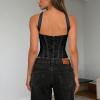 Women's Y2K Strapless Underbust Corset with Zipper view 3