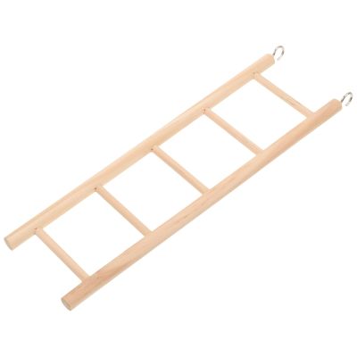 ROMISBABA Chew-Resistant Wooden Ladder for Birds and Parrots