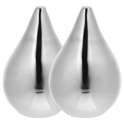 JHKNNK Food-Grade Stainless Steel Ice Cubes, 2-Piece Teardrop Shape, Easy to Clean and Quick-Cooling