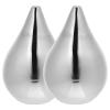 JHKNNK Food-Grade Stainless Steel Ice Cubes, 2-Piece Teardrop Shape, Easy to Clean and Quick-Cooling view 1