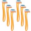 NUSITOU Portable Leg Shaver, 6-Pack, Stainless Steel Blades, Women's Intimate Razor view 1