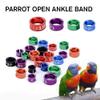 Bird Leg Bands, Aluminum Alloy, Identification Rings with Laser-Engraved Random Numbers, Colorful Split Open Foot Clips for Parrots, Finches, and Pigeons, 10 pcs (6.0) view 2