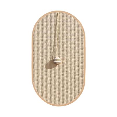 Dog Cooling Mat, Improved Oval Cat Scratching Mat, Sisal Fabric, Beige, 58 x 36 cm