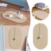 Dog Cooling Mat, Improved Oval Cat Scratching Mat, Sisal Fabric, Beige, 58 x 36 cm view 3
