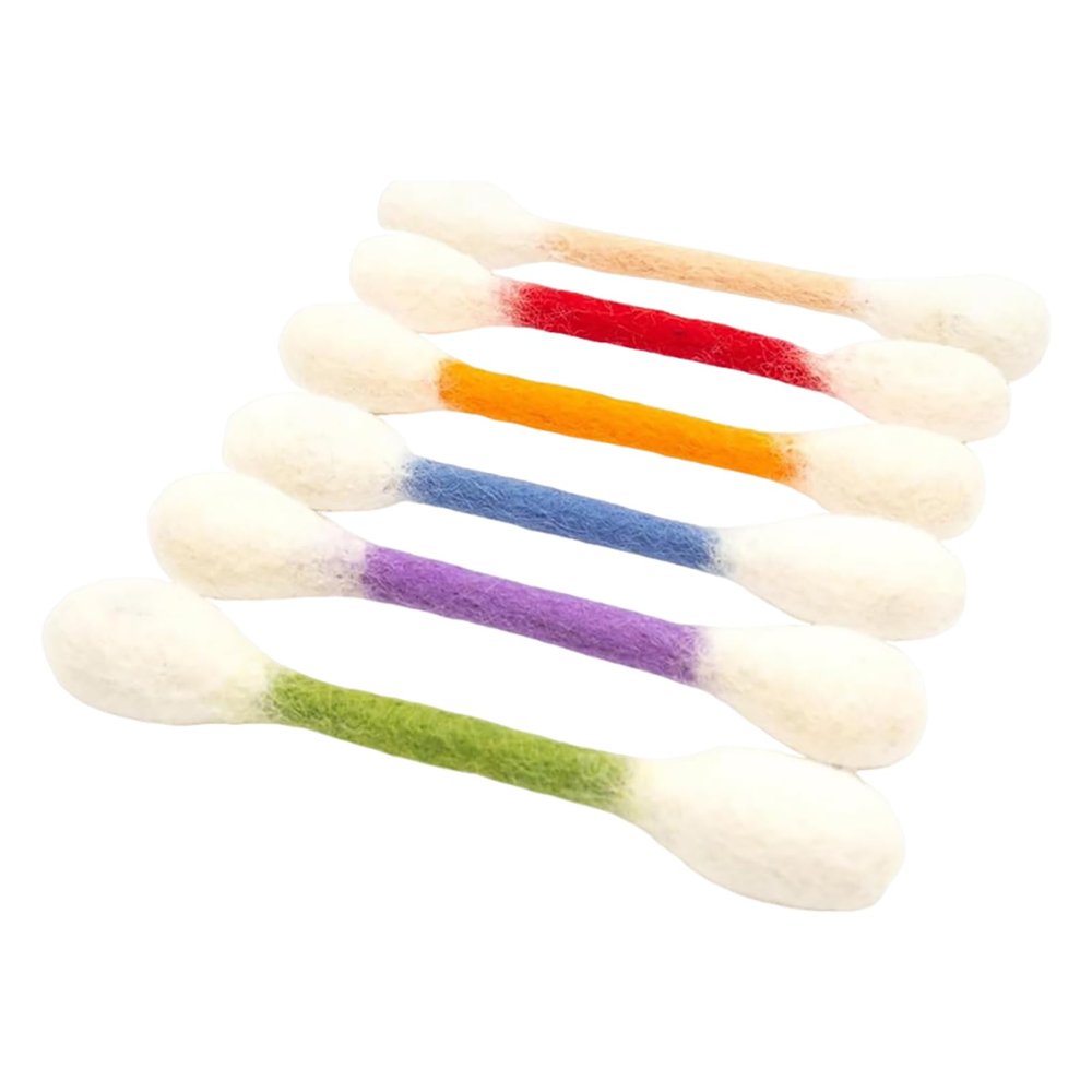 Catnip Cotton Swab Toys, 6-Pack, Durable Chew and Kicker Toys