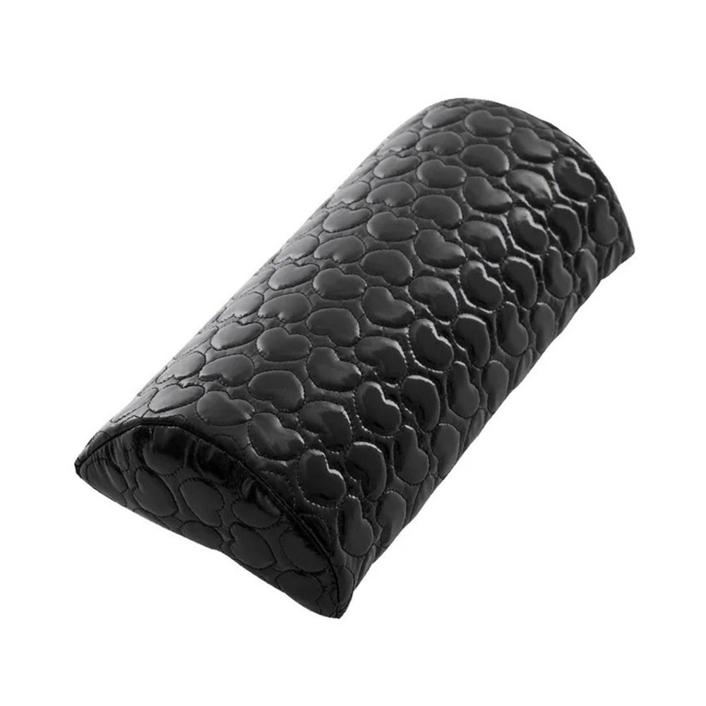 2-Piece Removable, Washable Nail Art Sponge Hand Cushions, Black
