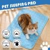 Raisand Pet Cooling Mat, 62 x 50 cm, Foldable, Washable, Scratch-Resistant, M/Blue view 2