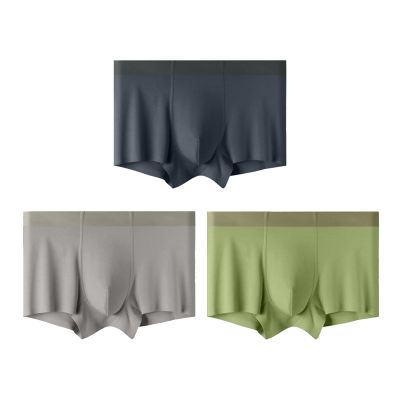 Generic Men's Boxer Shorts – Solid-Color Mid-Rise Father's Day Gift for Dad