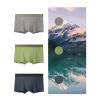 Generic Men's Boxer Shorts – Solid-Color Mid-Rise Father's Day Gift for Dad view 2