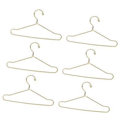Sonew 10-Piece Stainless Steel Dollhouse Hangers, Outfit Holders, Rose Gold, 100 mm (Gold)