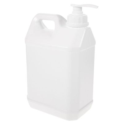 3 L Plastic Dispenser Bottle with Pump and Childproof Lid, White