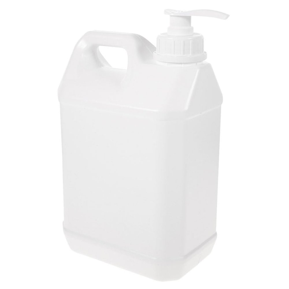 3 L Plastic Dispenser Bottle with Pump and Childproof Lid, White
