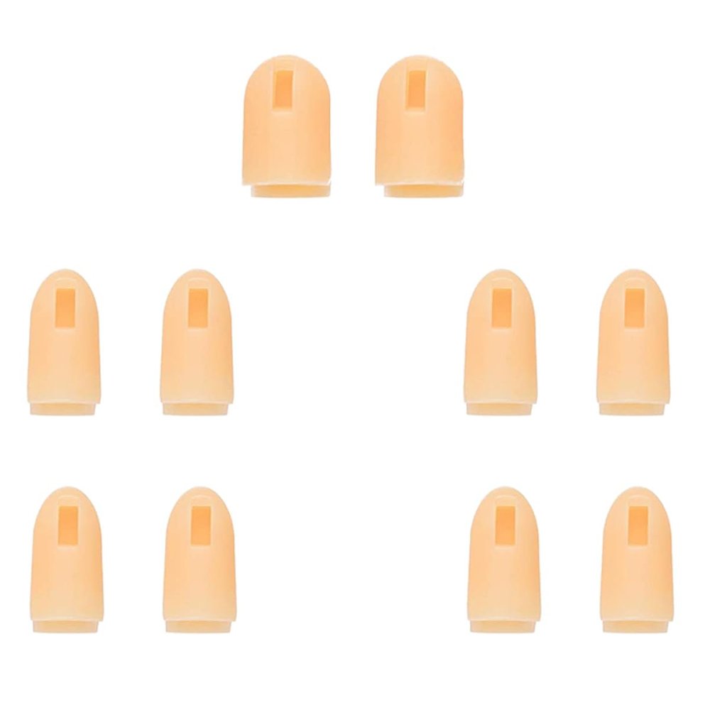 GRADENEVE 10-Piece Flexible Silicone Finger Protectors for Manicure and Nail Art
