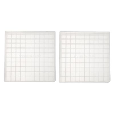 PACKOVE 2-Pack PP Cryovial Boxes, 100 Compartments, for 1.5–2 mL Tubes