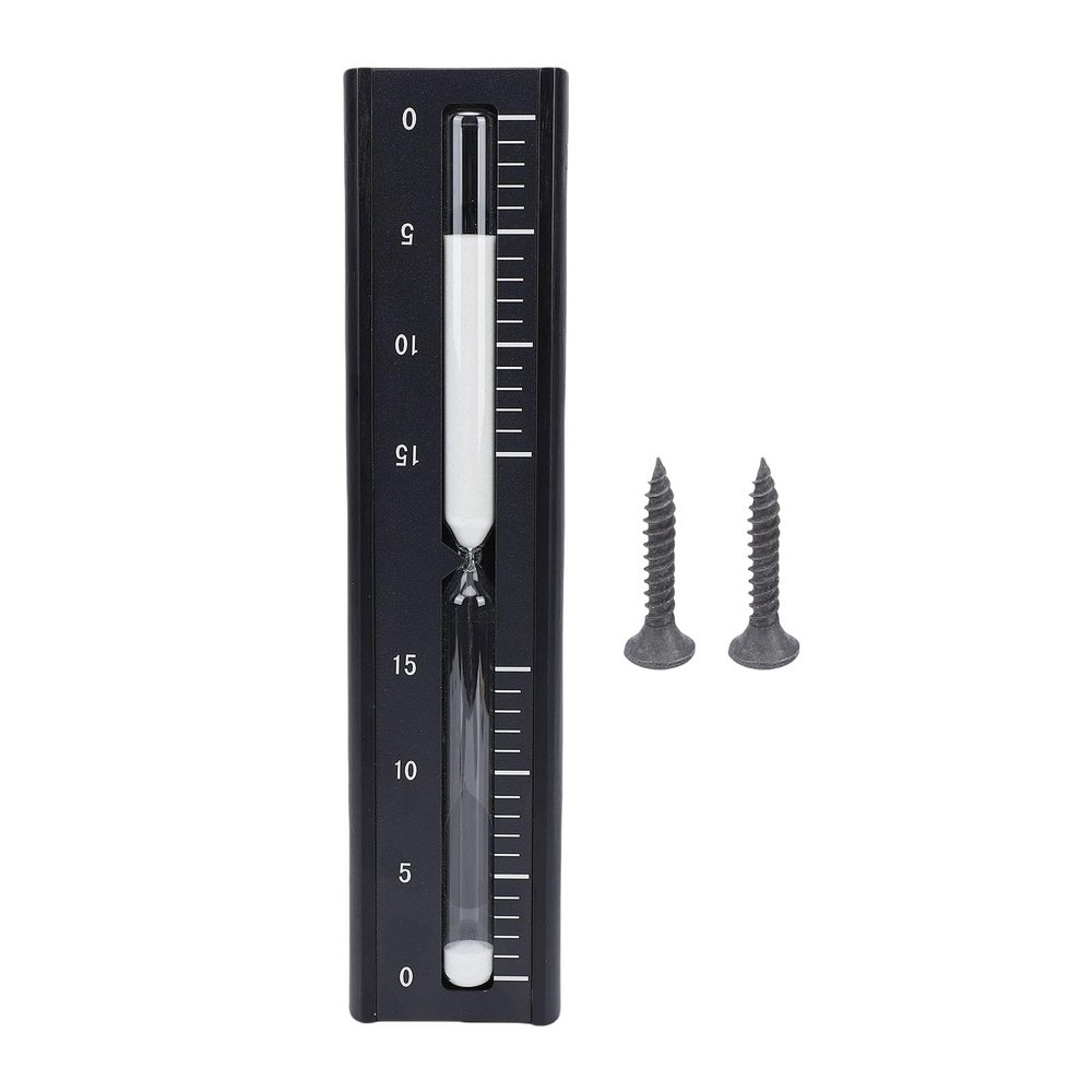 TARSHYRY 15-Minute Sauna Timer, Rotating Wall-Mount Hourglass, Pine Wood and Aluminum, Heat-Resistant, 30.2 x 7 cm