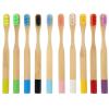 Luxshiny Bamboo Toothbrushes, 10 Pieces, with Soft Bristles and Non-Slip Handles view 1
