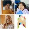 Luxshiny Bamboo Toothbrushes, 10 Pieces, with Soft Bristles and Non-Slip Handles view 4