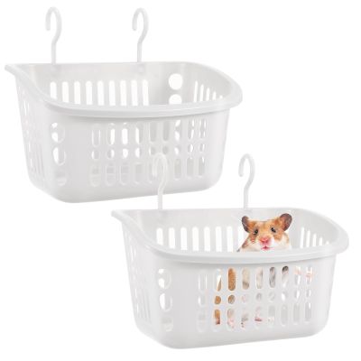 SOLUSTRE Hanging Baskets for Small Pets, 2 Pcs, PP, White, Breathable