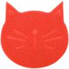 Cat-Shaped Feeding Mat, Non-Slip PVC, Red view 1