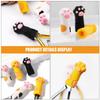 AMUSLESUR 12-Piece Silicone Handle Sleeves for Cuticle Nippers with Cute Cat Paw Designs view 3