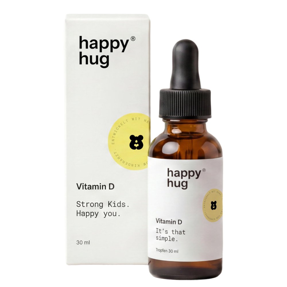 happyhug Vitamin D3 Drops for Children & Babies | For Bones & Immune System | Lab Tested | From the First Day of Life | 30 ml
