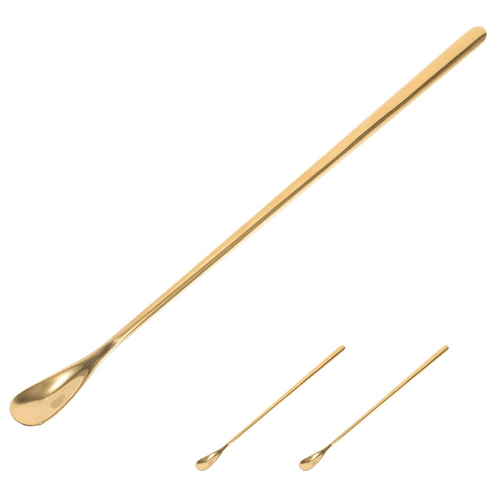 Toyvian 3-Piece Stainless Steel Reptile Feeding Spoon Set