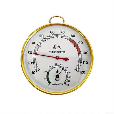 Sauna Thermometer and Hygrometer, Wood-Mounted