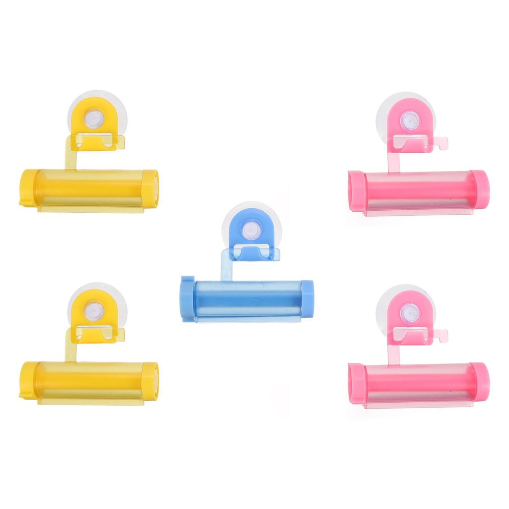 ROMISBABA Toothpaste Squeezer Dispenser, 5-Pack, Polypropylene, with Suction Cups