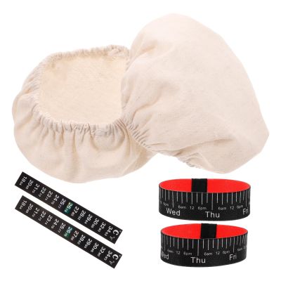 OFFIGAM Sourdough Starter Accessory Set with Cloth Cover and Thermometer Strip