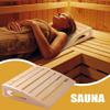 Onchdbfhuu Comfortable Wooden Sauna Headrest Pillow, Ergonomic Design for Steam Baths and Home Spa Environments view 2